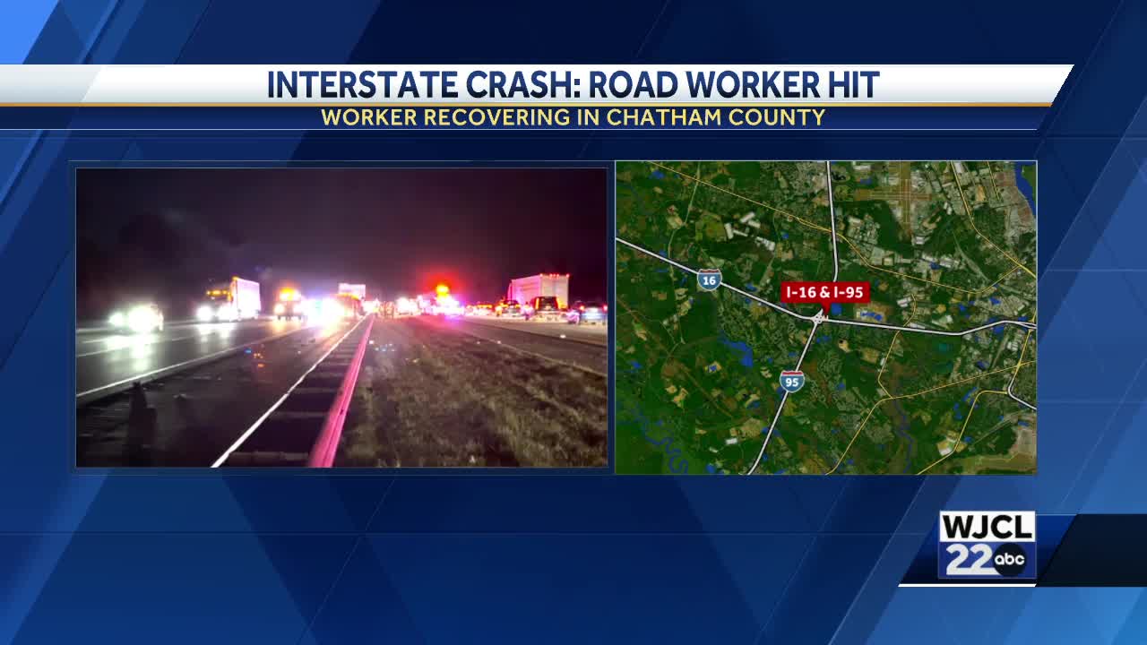 Construction worker injured on I-95 in Savannah