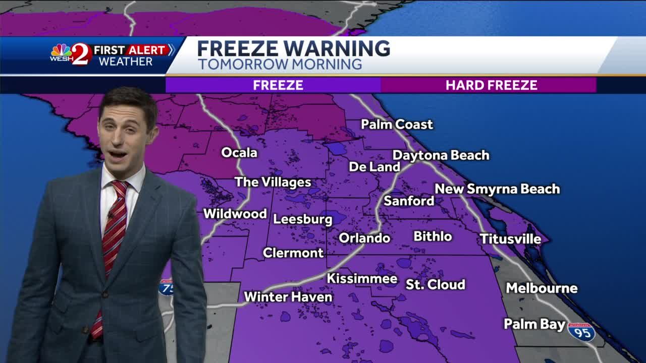 Freeze Warning For Most Of Central Florida Saturday Morning