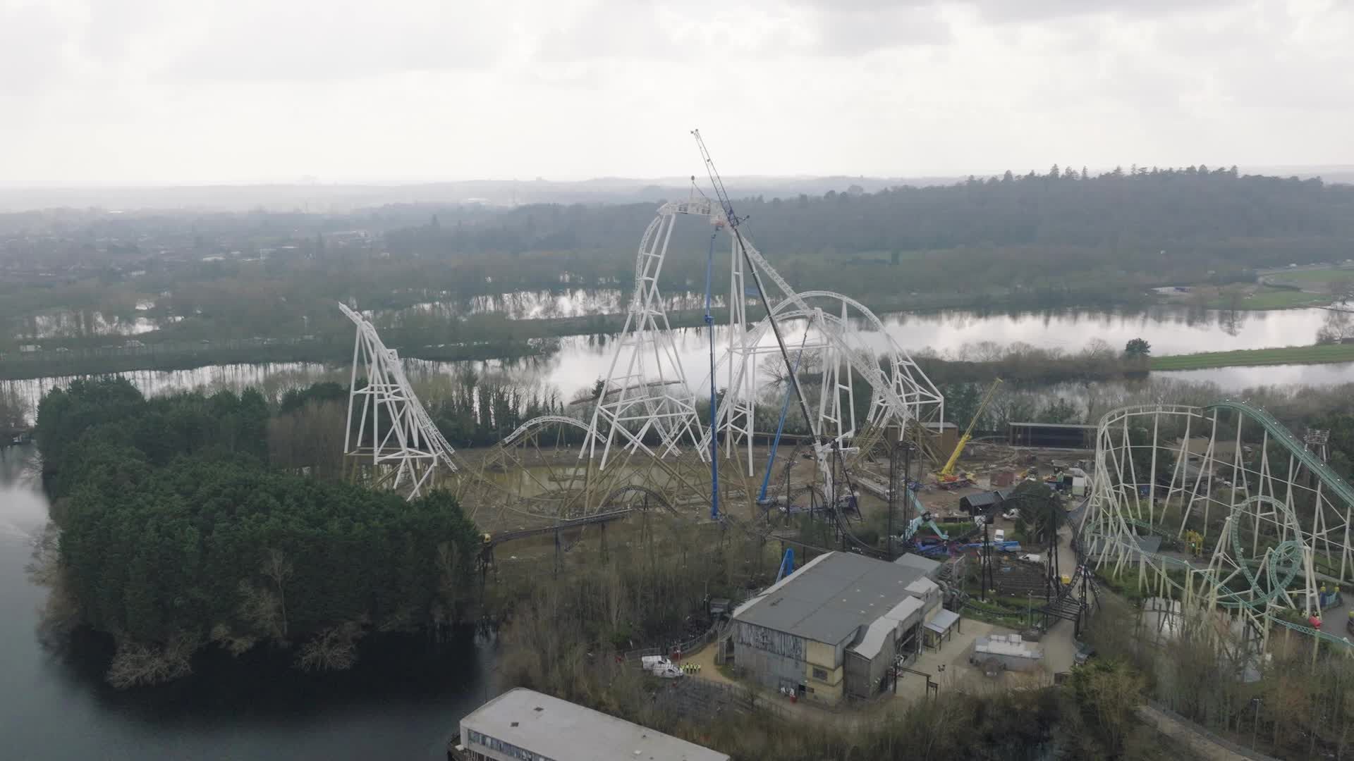 thorpe park's newest attraction hyperia assembly