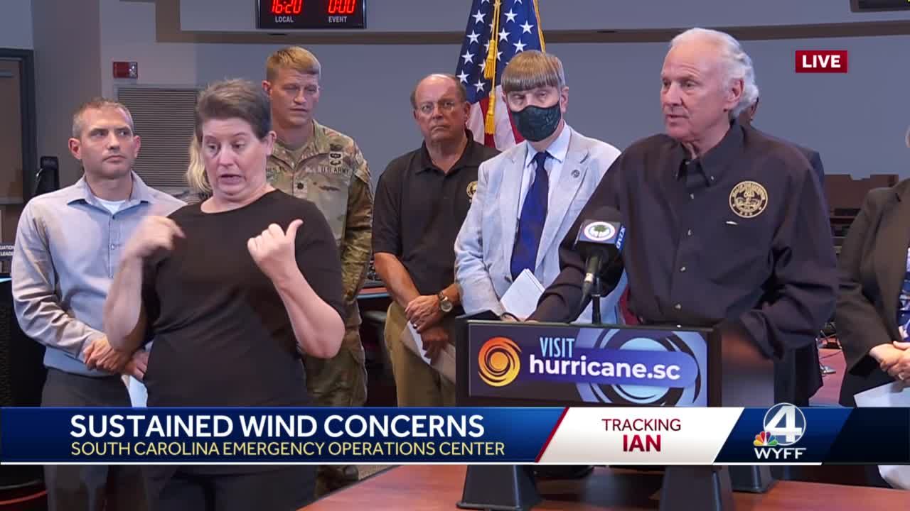 South Carolina Gov. gives preps update as Ian aims for coast