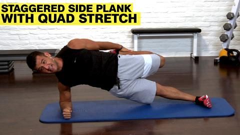 preview for Staggered Side Plank with Quad Stretch