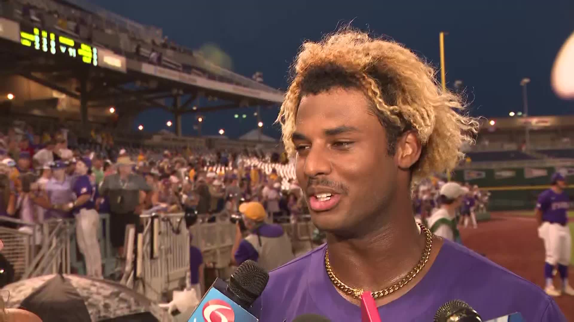 June 24, 2009 - Omaha, NE, U.S - 24 June 2009: LSU's Austin Nola #36  doubled in the 8th during the final game of the 2009 College World Series  at Rosenblatt Stadium