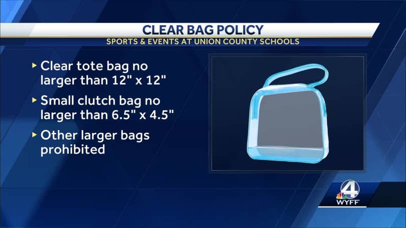 Clear Bag Policy  Union County Schools