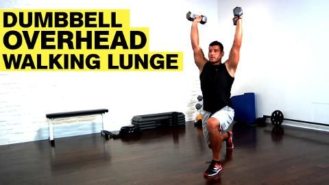 preview for Dumbbell Overhead Walking Lunge