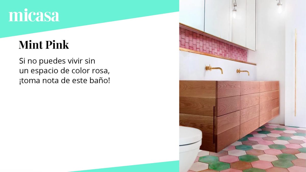 Baño decorado en color burdeos