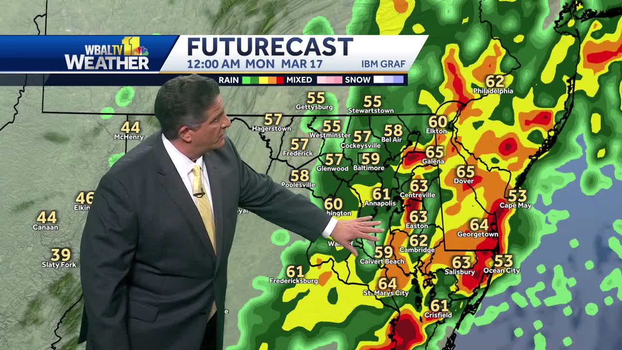 Strong storm pass through Baltimore overnight