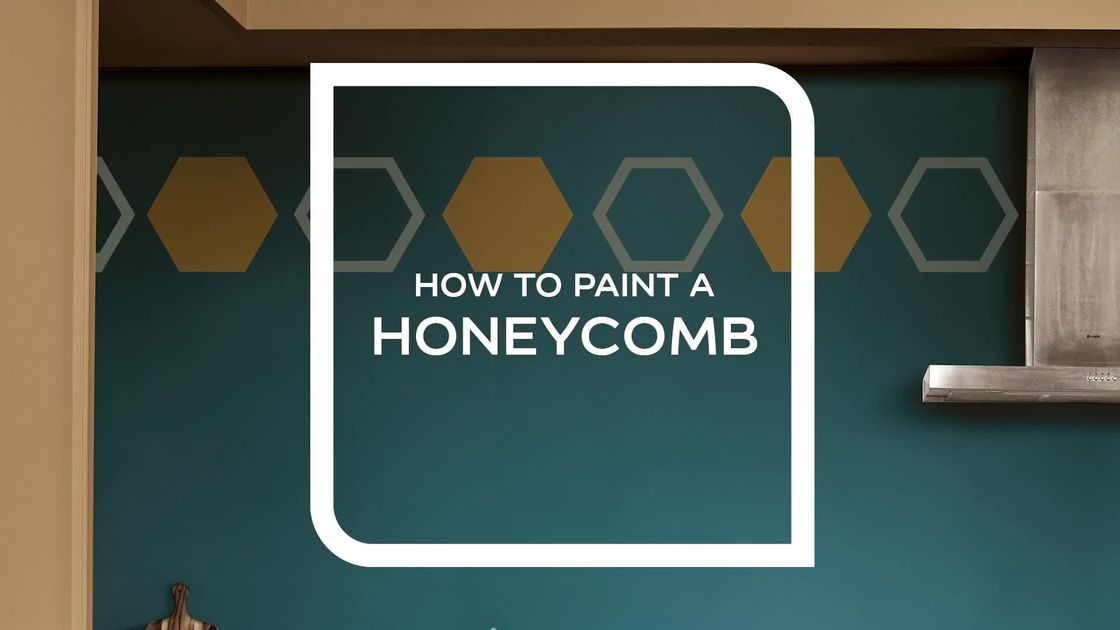 preview for How to paint a honeycomb - wall decorating ideas