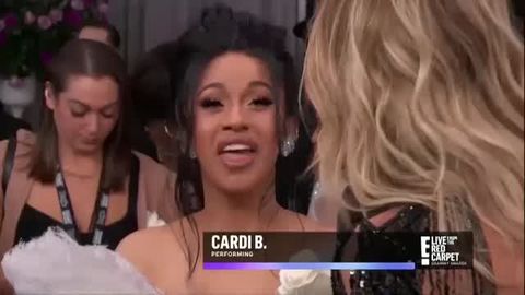 preview for Cardi B on the Grammys Red Carpet
