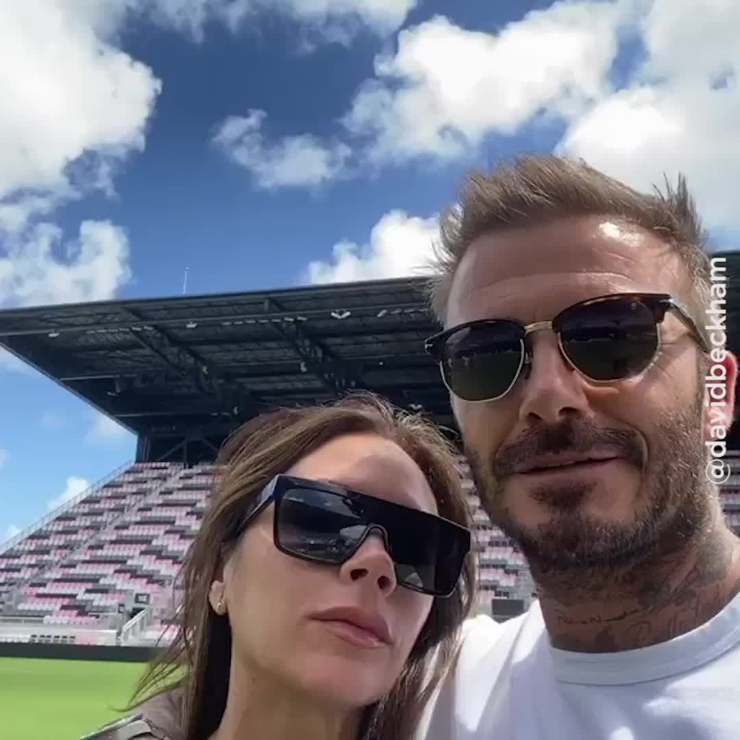 preview for David And Victoria Beckham Dance To The Spice Girls In An Empty Stadium