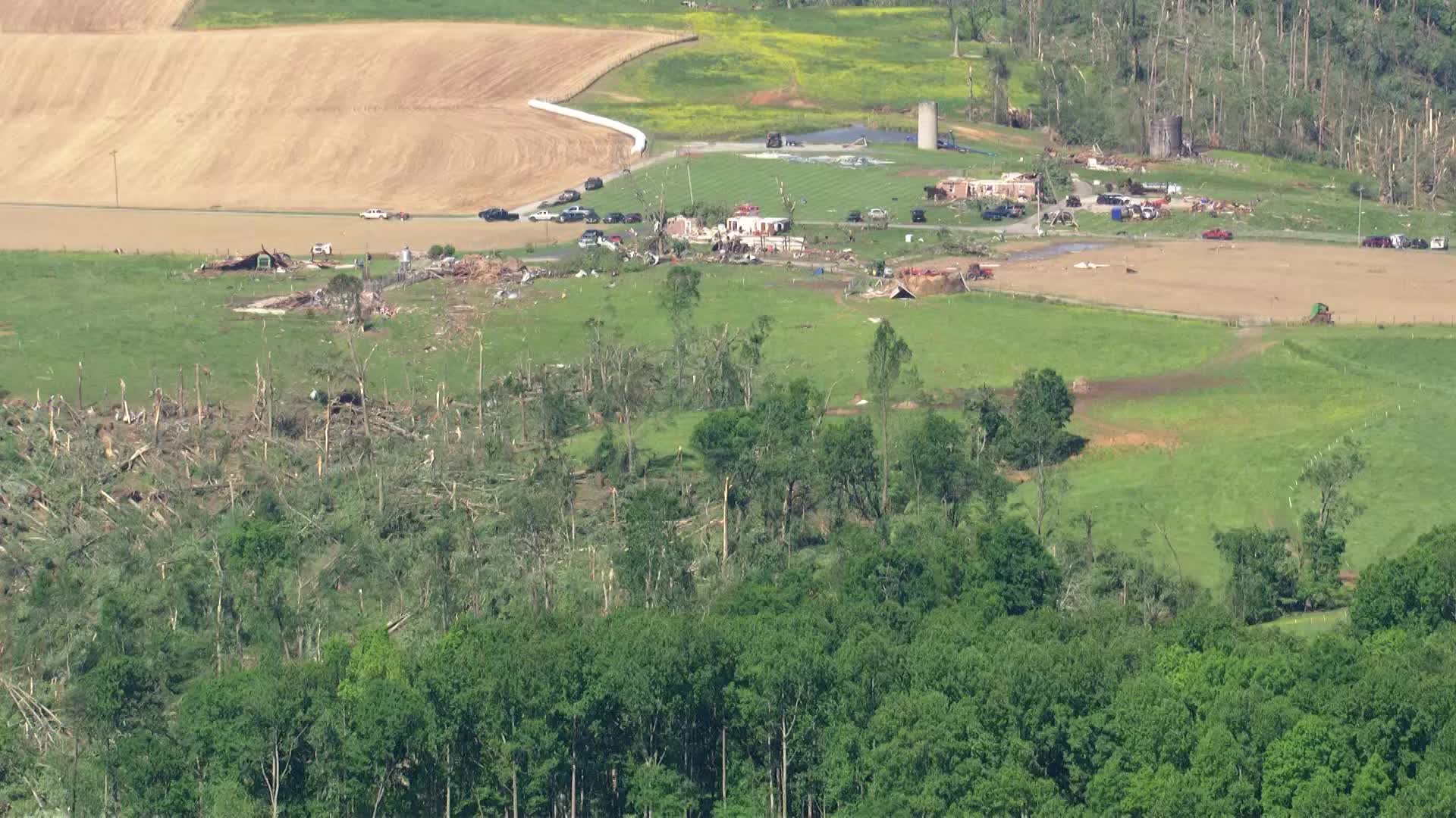 AERIALS: Tornado damage in Russell Springs, KY