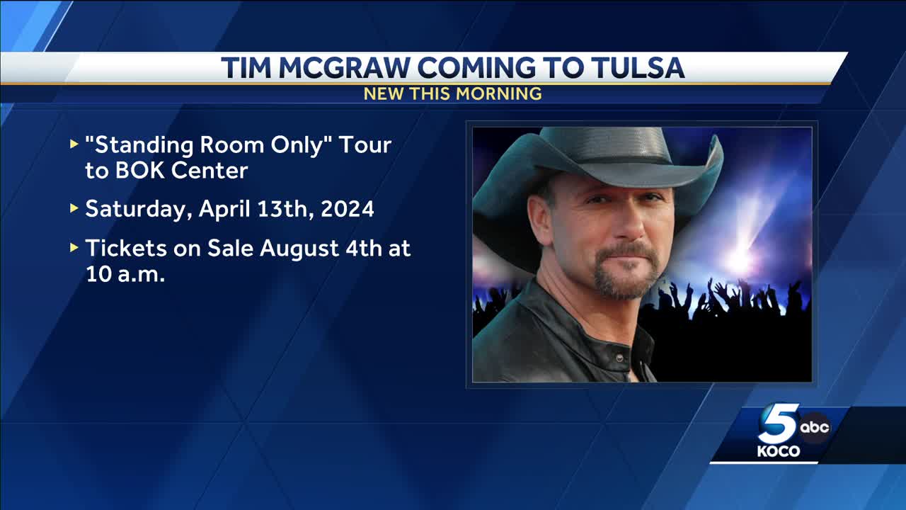 Tim McGraw Adds New Dates For 2024's 'Standing Room Only Tour