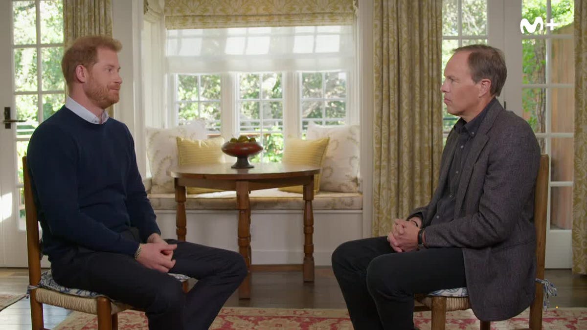 la polémica entrevista del príncipe harry, en movistar