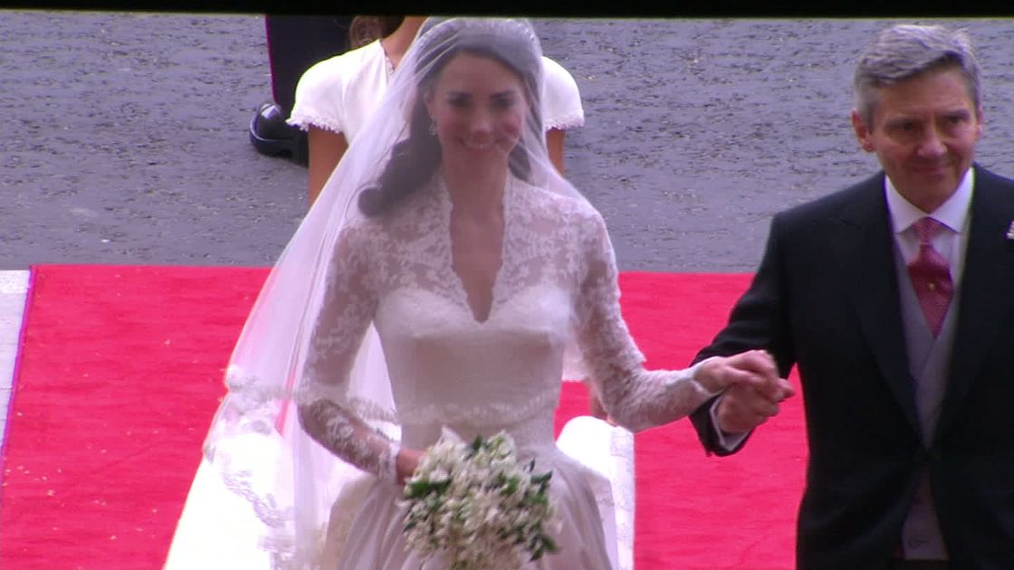 preview for Kate Middleton arrives at her royal wedding, 2011