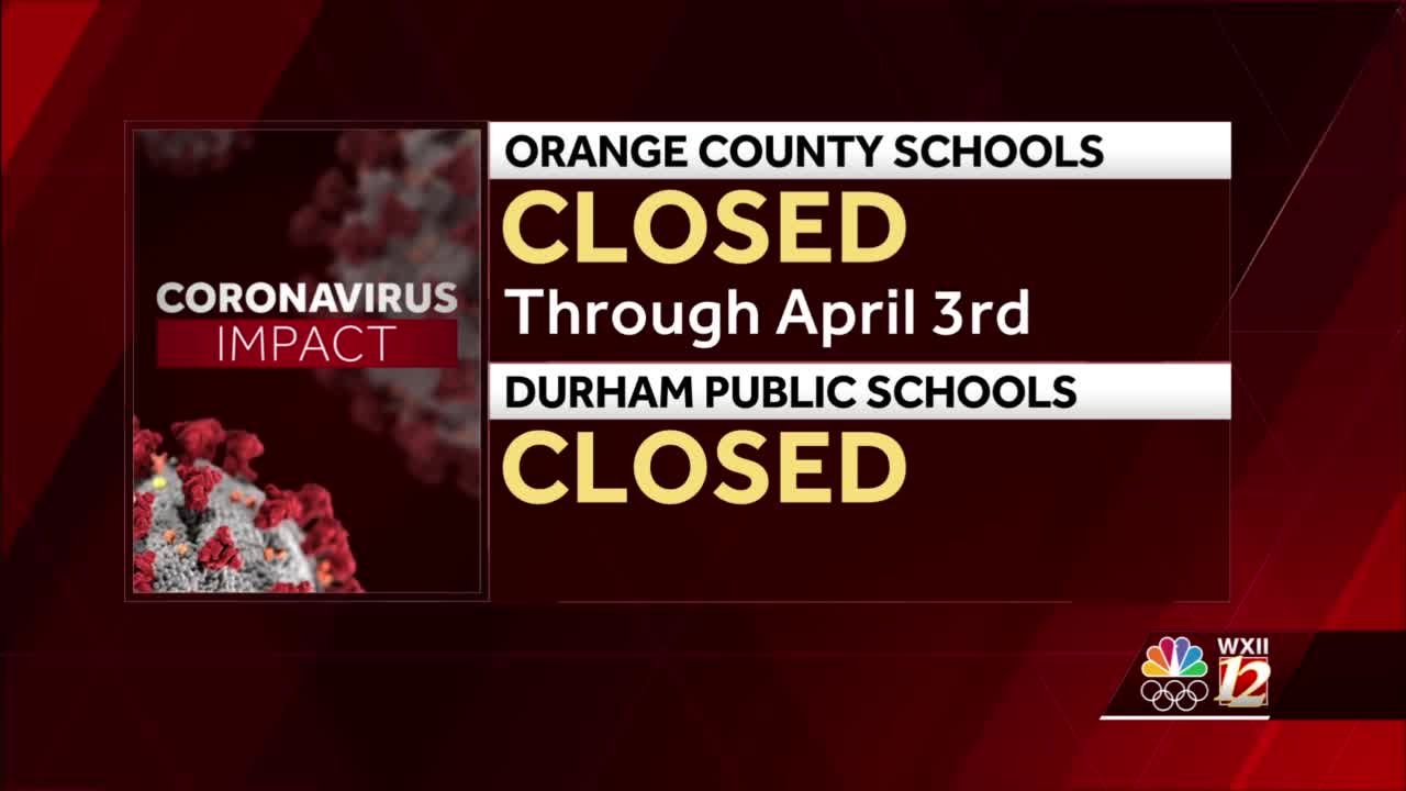 Coronavirus Orange Durham county schools closing