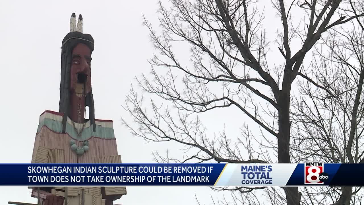 Iconic Skowhegan Indian sculpture could be taken down if the town doesn't take ownership