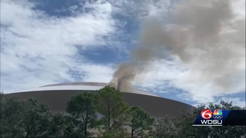 Superdome roof fire: Smoke, flames appear on top of New Orleans stadium 