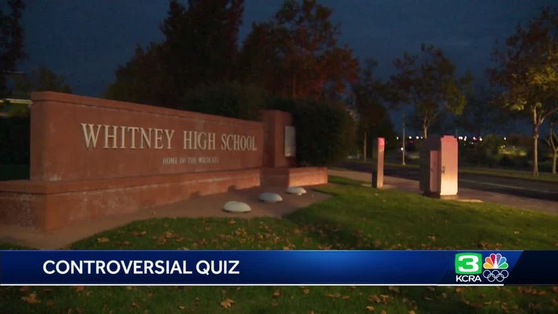 Parents raise concerns over Whitney High School controversial quiz question