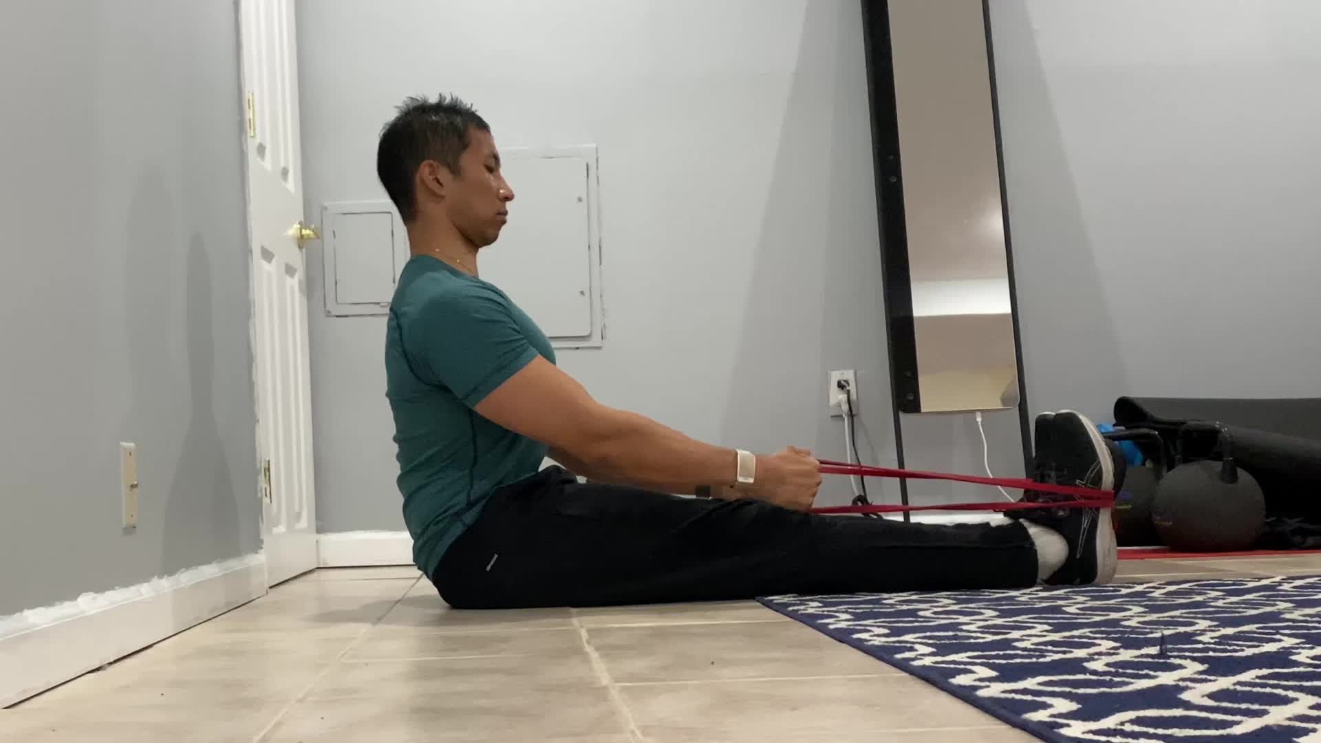 Floor resistance best sale band exercises