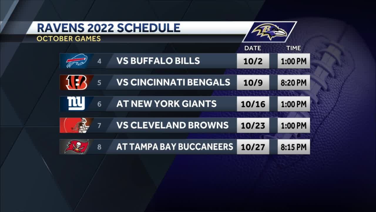 Nfl on sale ravens schedule