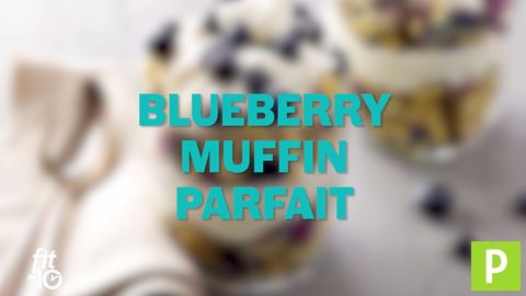preview for The Easiest (Healthiest!) Blueberry Muffin Parfait Ever