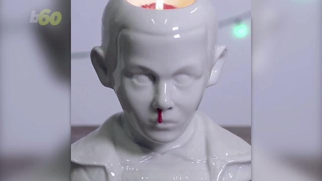 preview for Eleven From 'Stranger Things' Bleeds Wax in Creepy Candle Holder