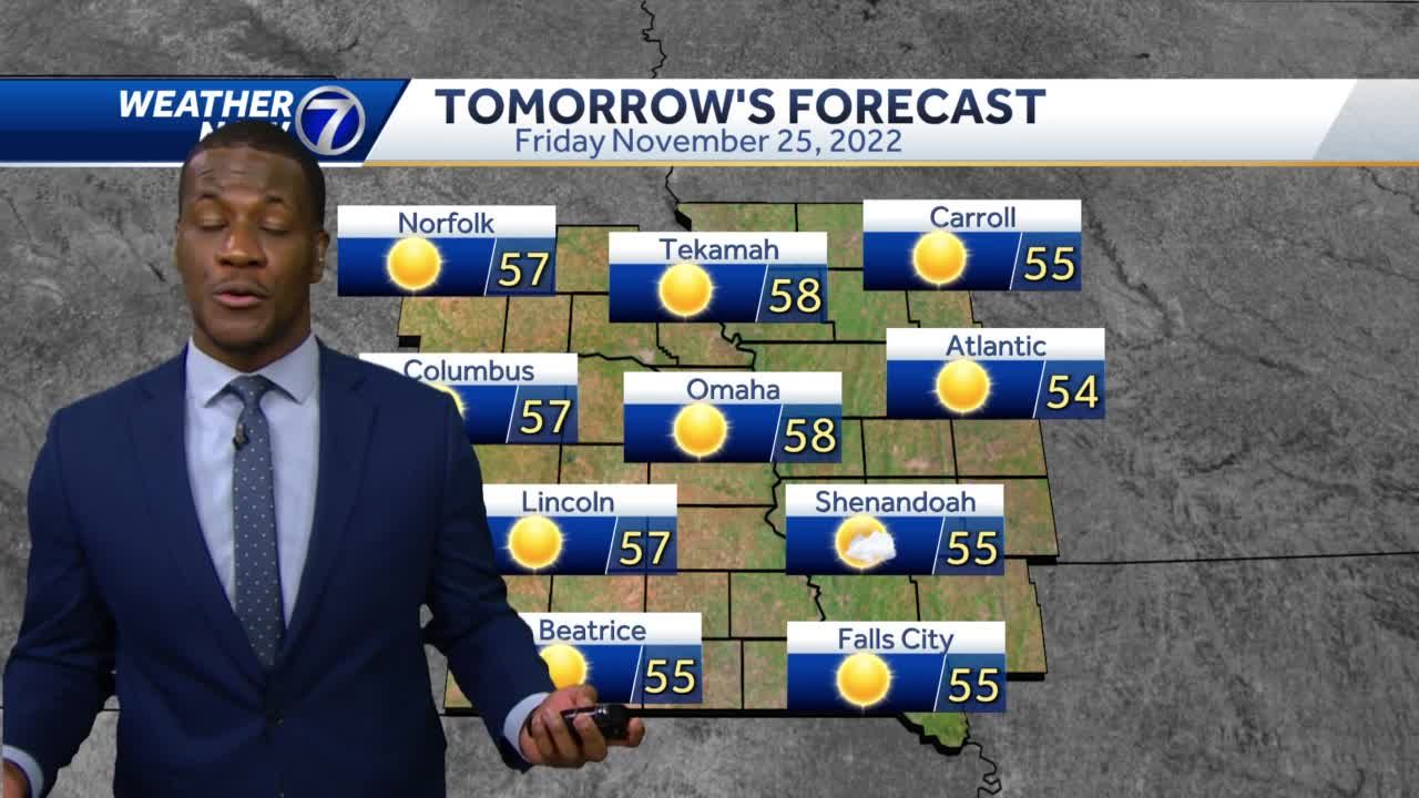 Thursday November 24 evening forecast