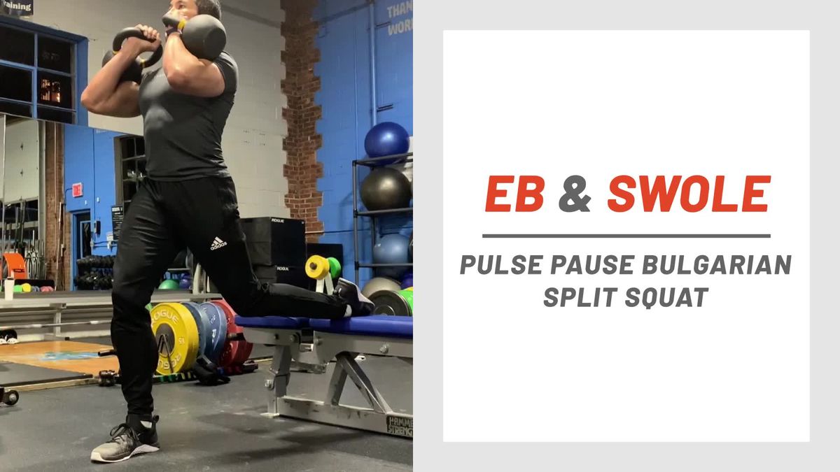 Dumbbell split squat exercise instructions and video
