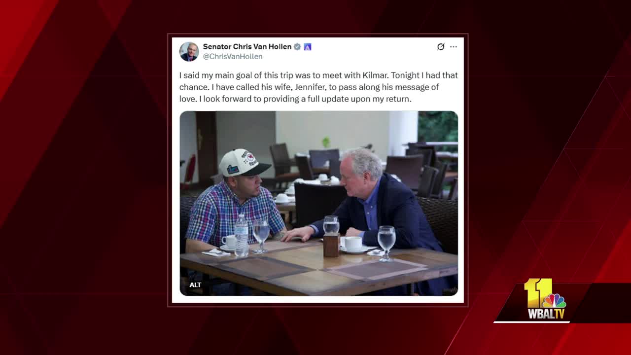 Chris Van Hollen meets with Kilmar Abrego Garcia