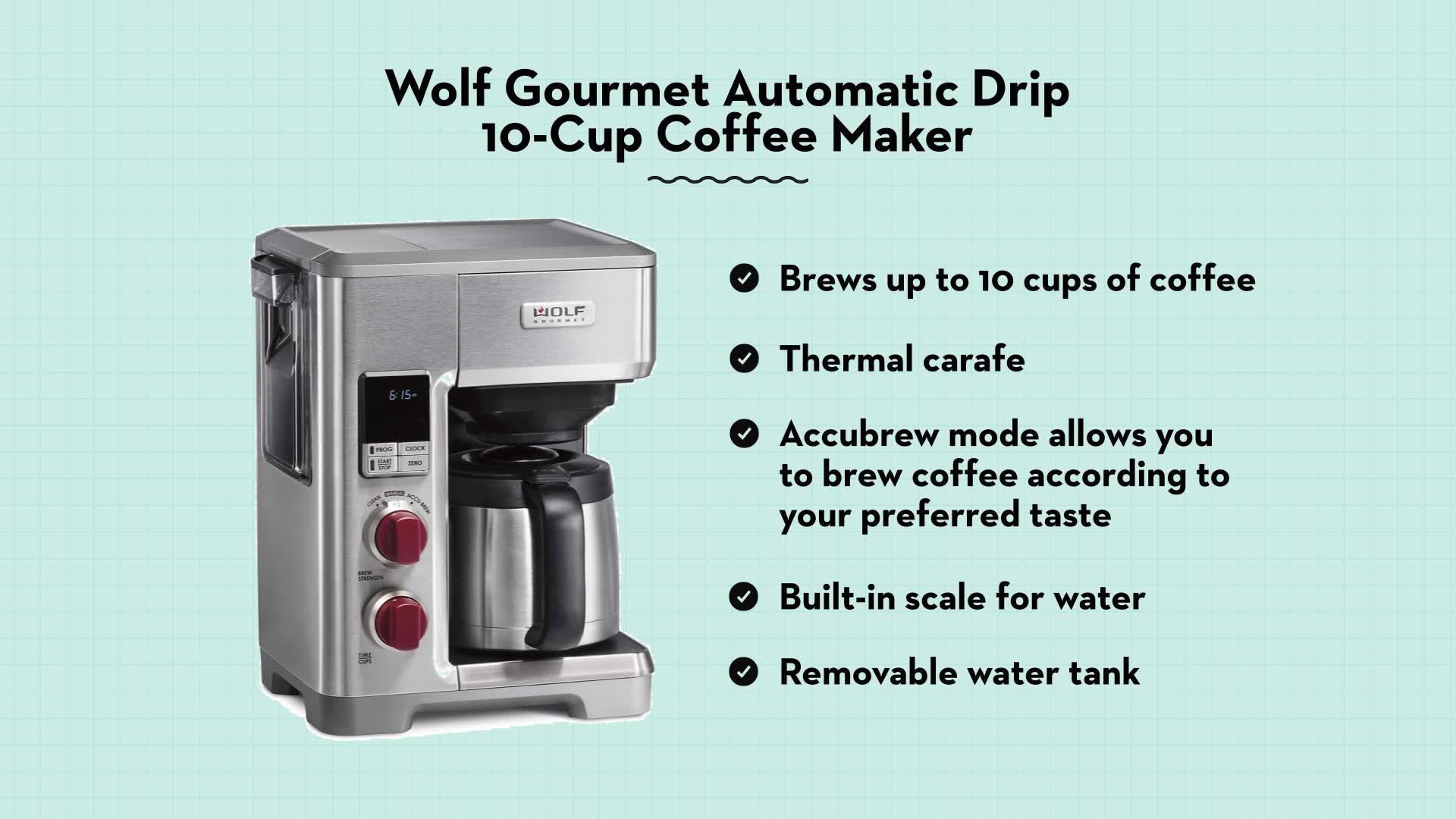 Wolf gourmet clearance coffee maker