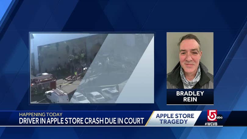 Driver charged in deadly Apple store crash said his foot got stuck