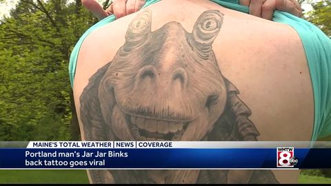 preview for Portland man's Jar Jar Binks Tattoo goes viral