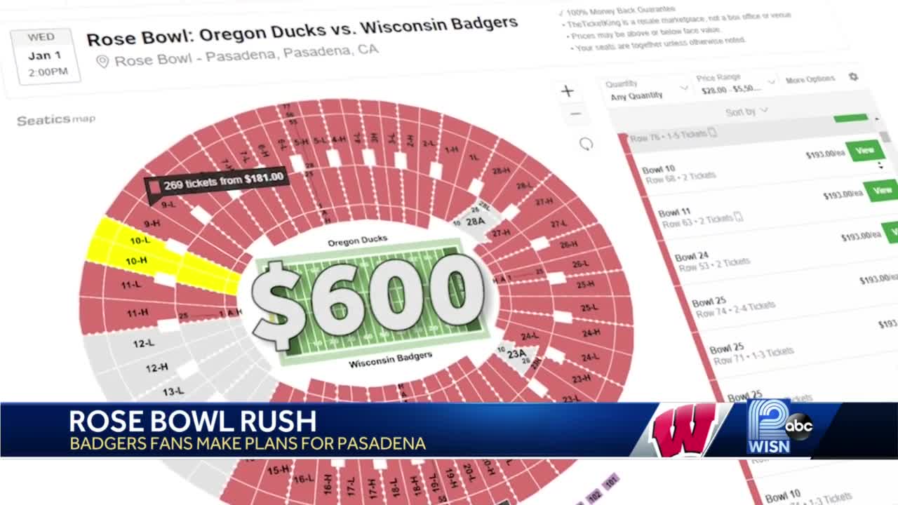 Oregon-Wisconsin Rose Bowl most in-demand bowl game ticket on