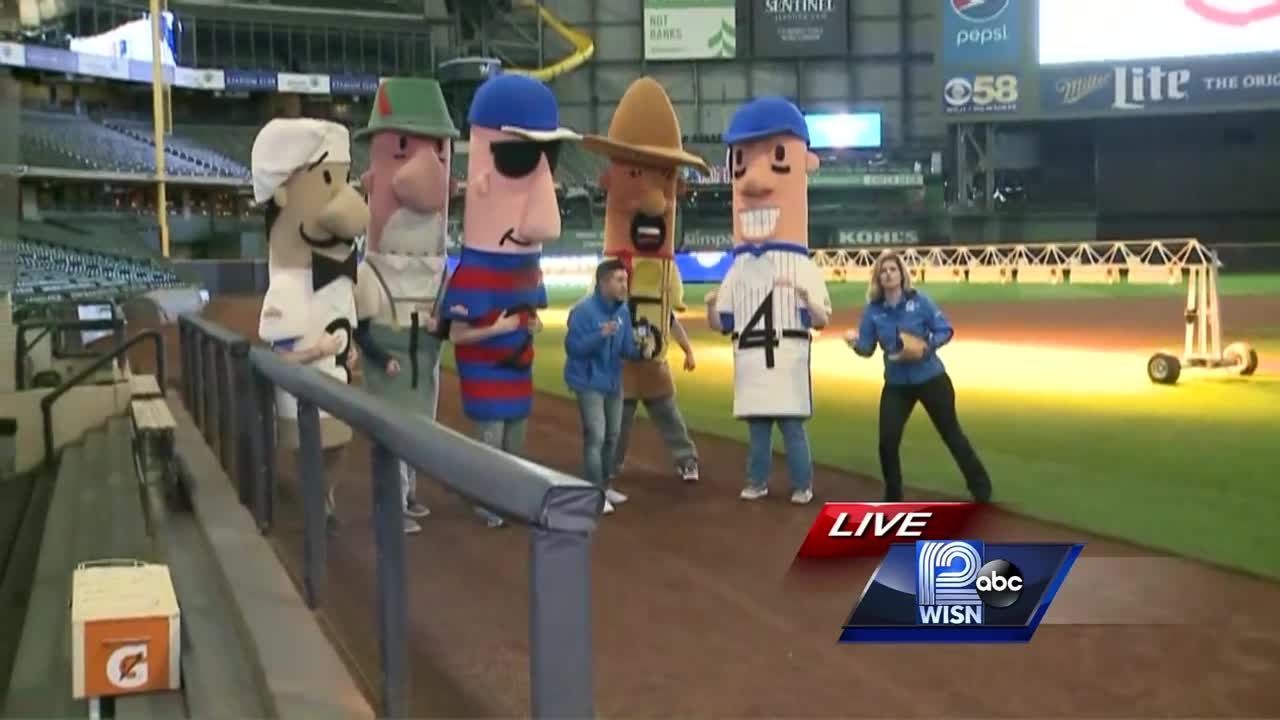 Brewers' racing sausages turn 30, invade WISN 12 ahead of celebration