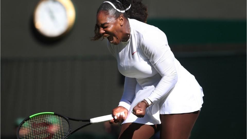 preview for Did Serena Williams Wear Ice Skating Tights While Playing in 80-Degree Weather at Wimbledon?