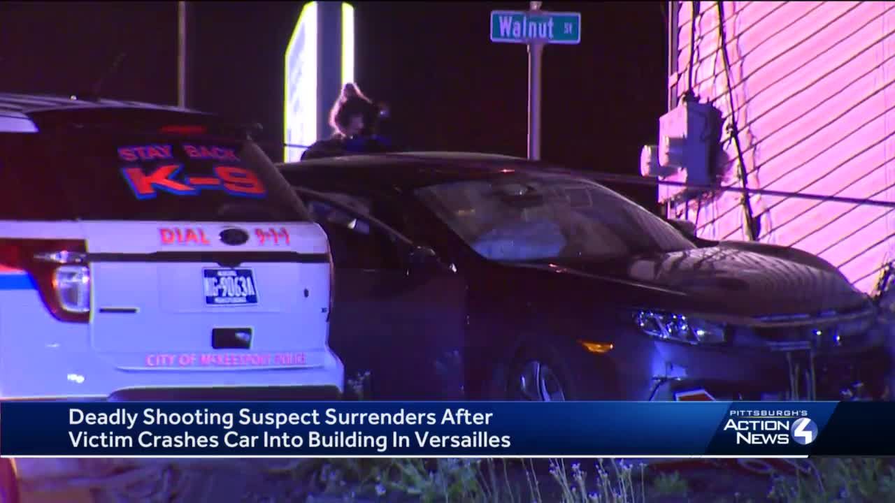 Man found shot, dead inside car that hit building in Versailles