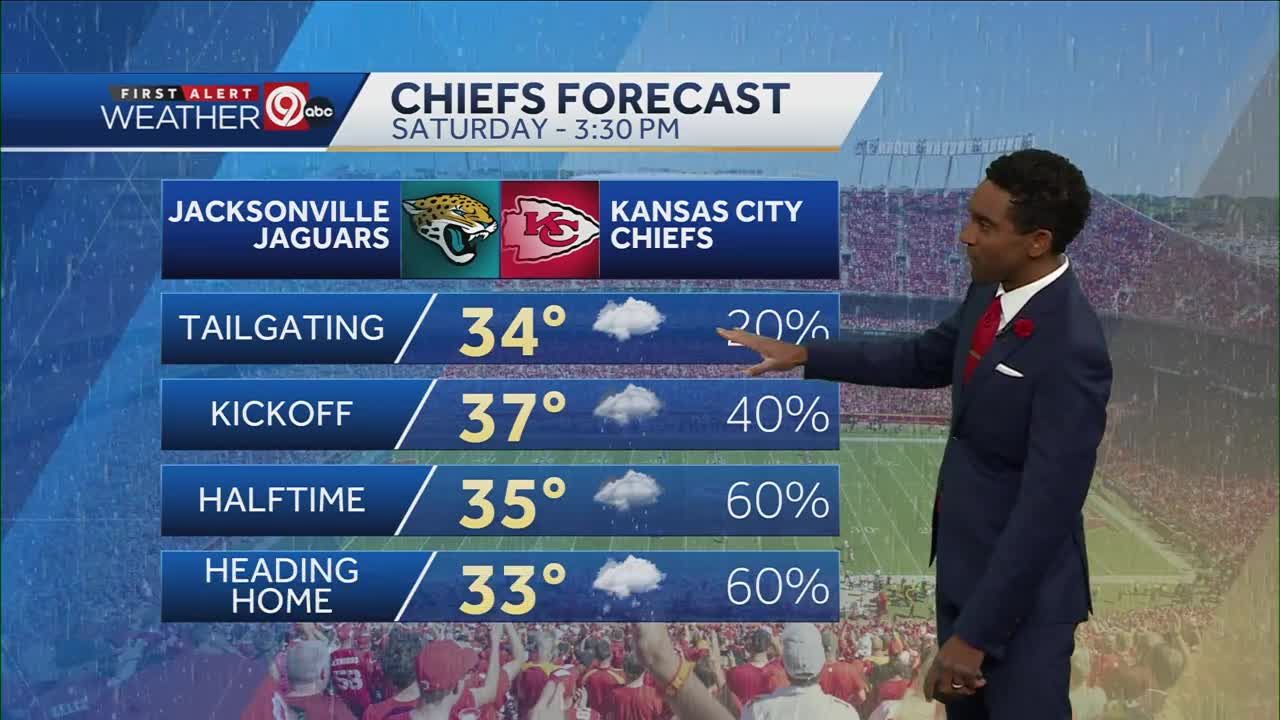 Kansas City Chiefs fans could see rain, snow during divisional game