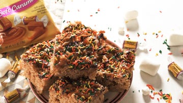 caramel pumpkin spice cereal treats