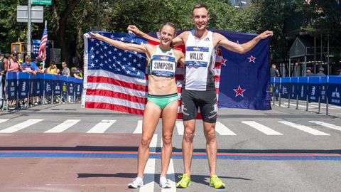 preview for Jenny Simpson, Nick Willis Pull Off Thrilling Victories at the 2019 5th Avenue Mile