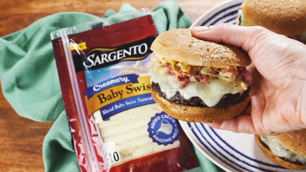 melty grilled reuben burger