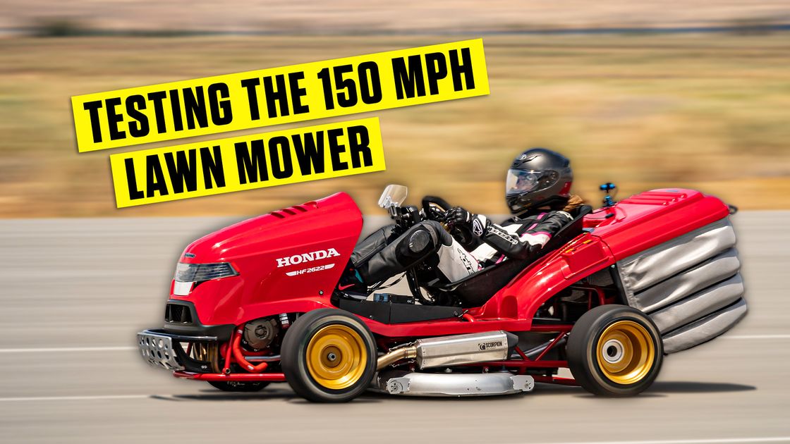 preview for This Lawn Mower Goes 150 Miles Per Hour