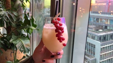 Pink, Food, Drink, Smoothie, Non-alcoholic beverage, Plant, Milkshake, Fruit, Dessert, 