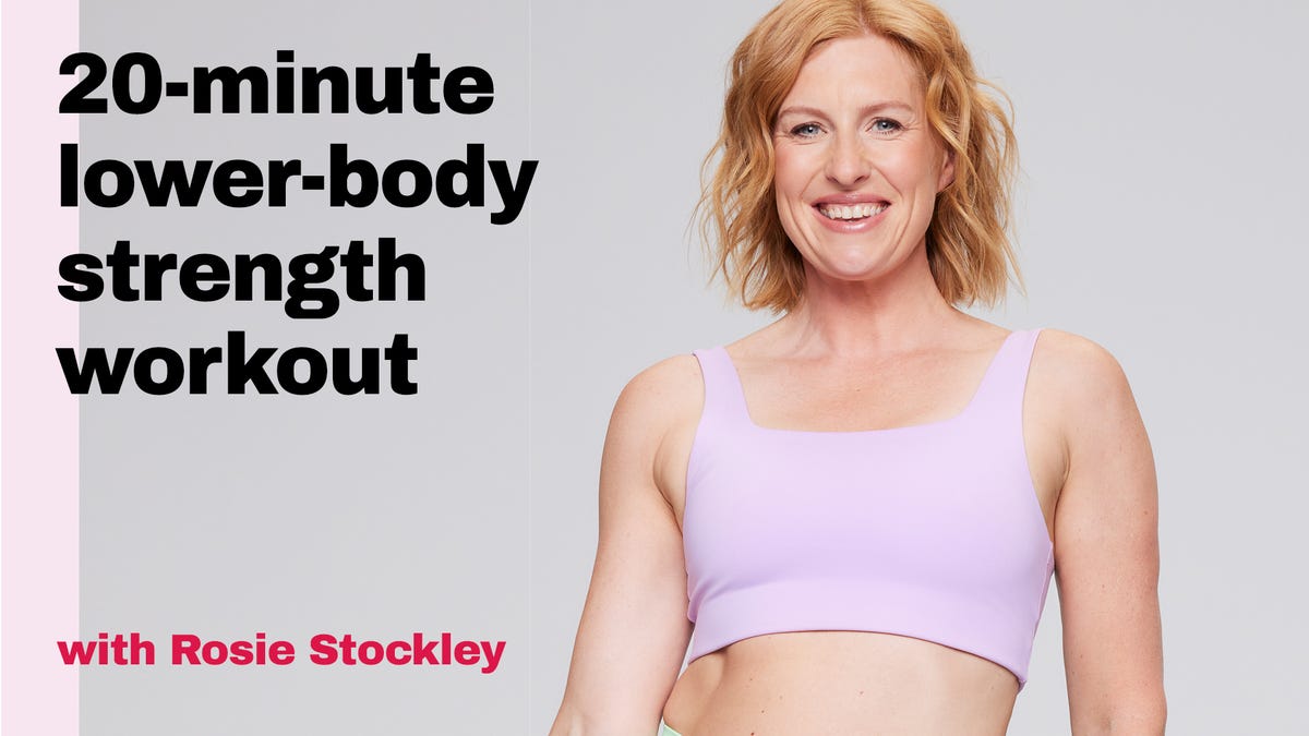 preview for 20-minute lower-body strength workout with Rosie Stockley
