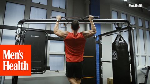 preview for Get Action Hero Jacked With This Back and Bicep Workout | Men’s Health + Vita Coco