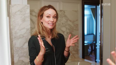 preview for Olivia Wilde's Nighttime Skincare Routine | Go To Bed With Me