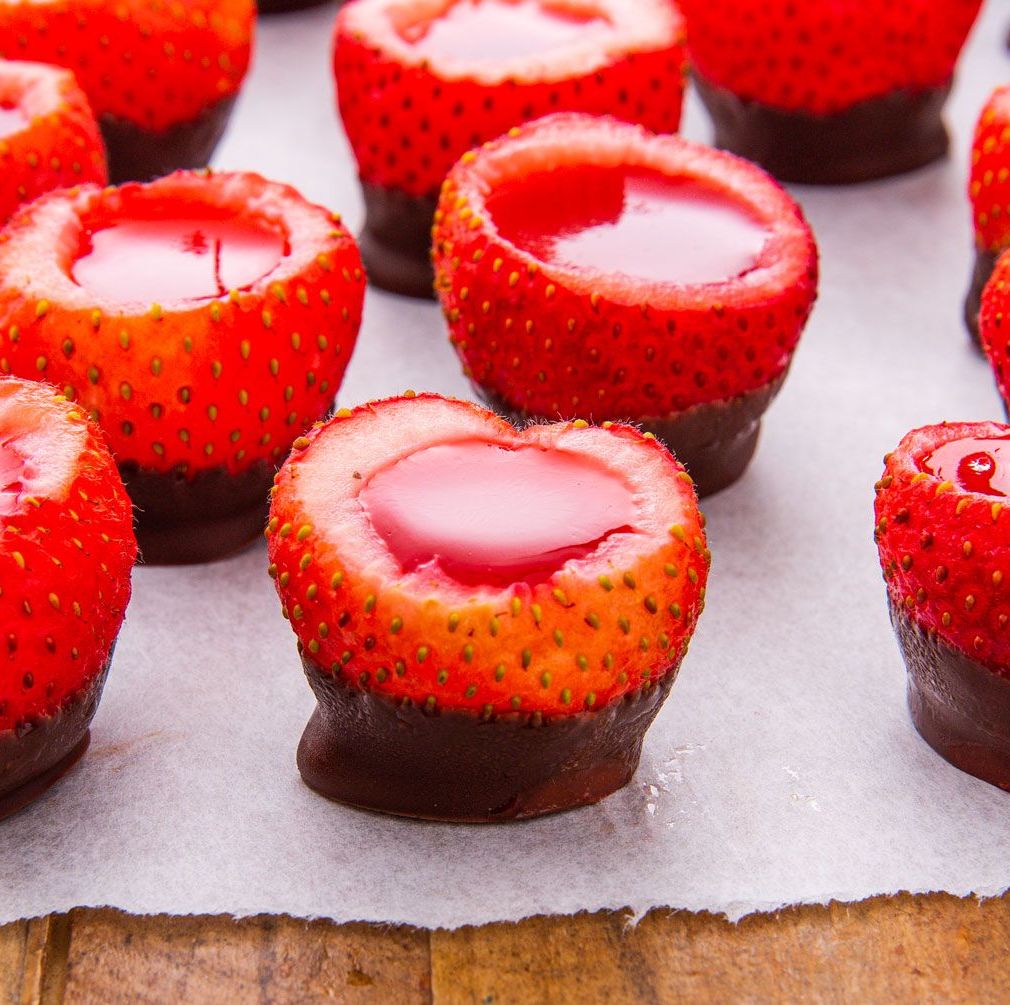 preview for These Chocolate Dipped Strawberry Shots Are The Perfect Valentines Day Treat