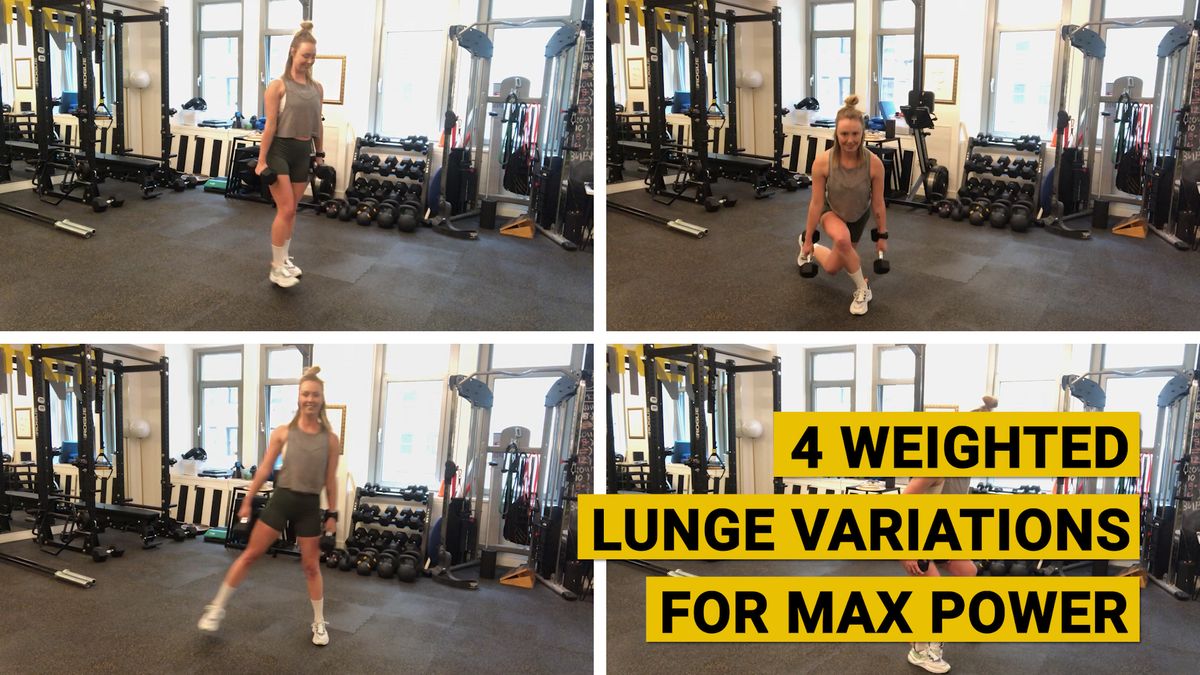 preview for 4 Weighted Lunge Variations for Max Power
