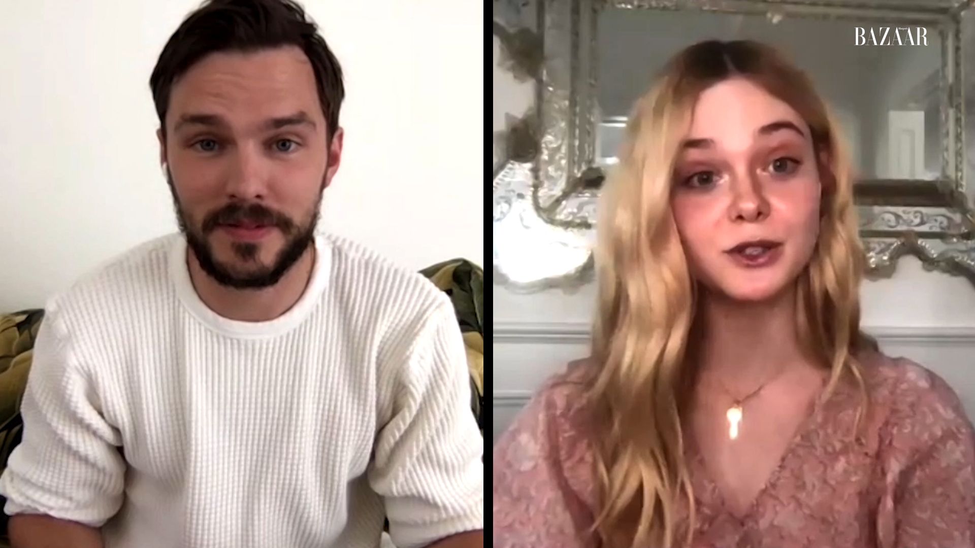 Elle Fanning Nicholas Hoult From The Great Draw Each Other