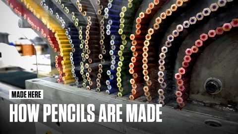 preview for How Pencils Are Made | Made Here | Popular Mechanics