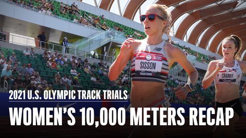 preview for Emily Sisson Wins Women’s 10,000 Meters at U.S. Olympic Trials