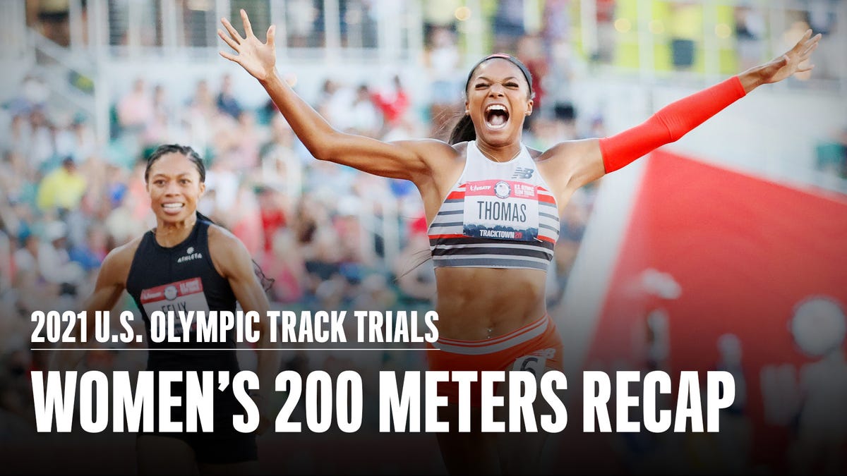 preview for Gabby Thomas Wins the Women’s 200 Meters at the Olympic Trials